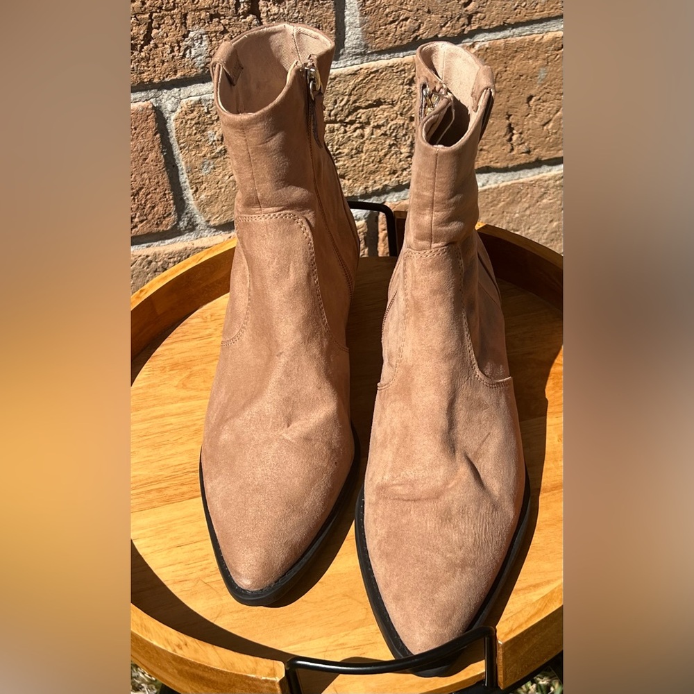 H&M suede ankle cowboy boots size 9.5
